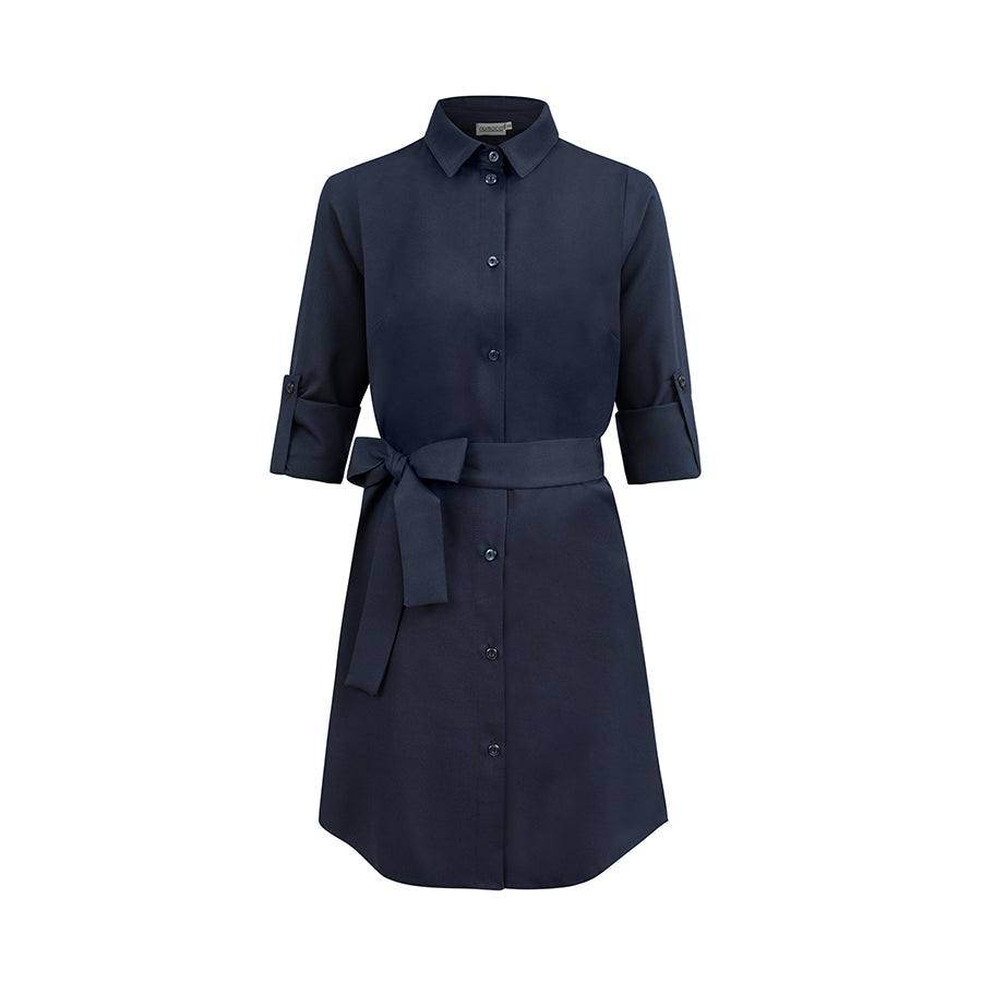 288-1 Hemdblusenkleid mit Knöpfen - dunkelblau