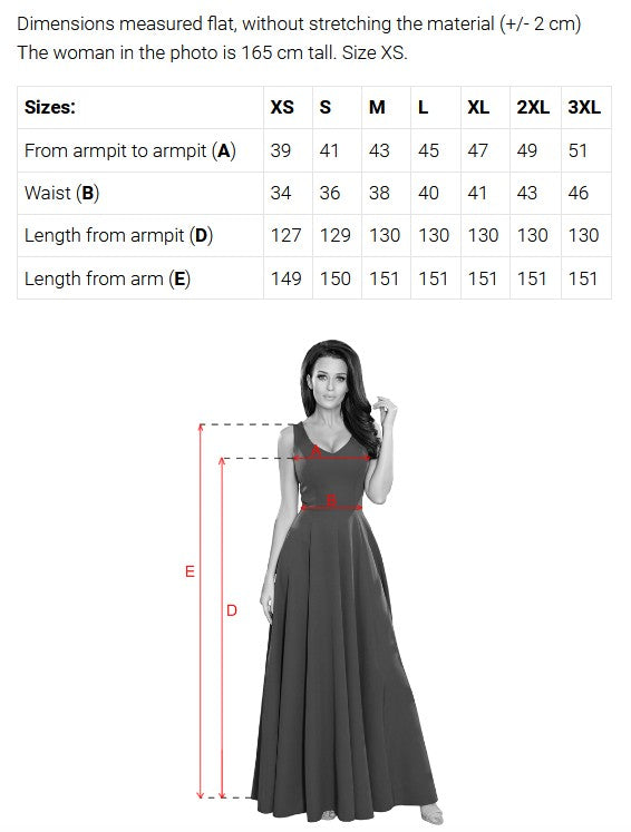 411-12 CRYSTAL schimmerndes langes Kleid mit Ausschnitt - schwarz