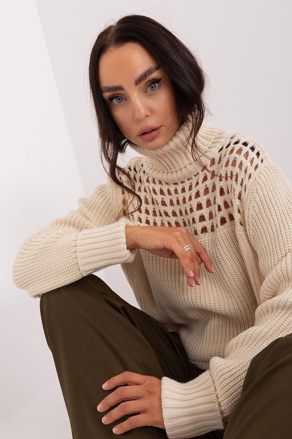 Rollkragenpullover model 187515 Factory Price