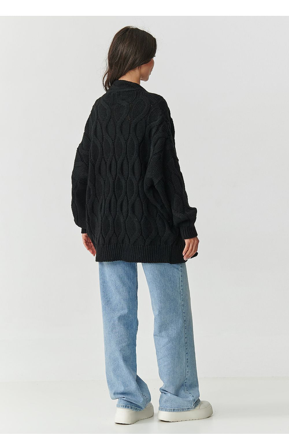 Cardigan model 217407 Makadamia