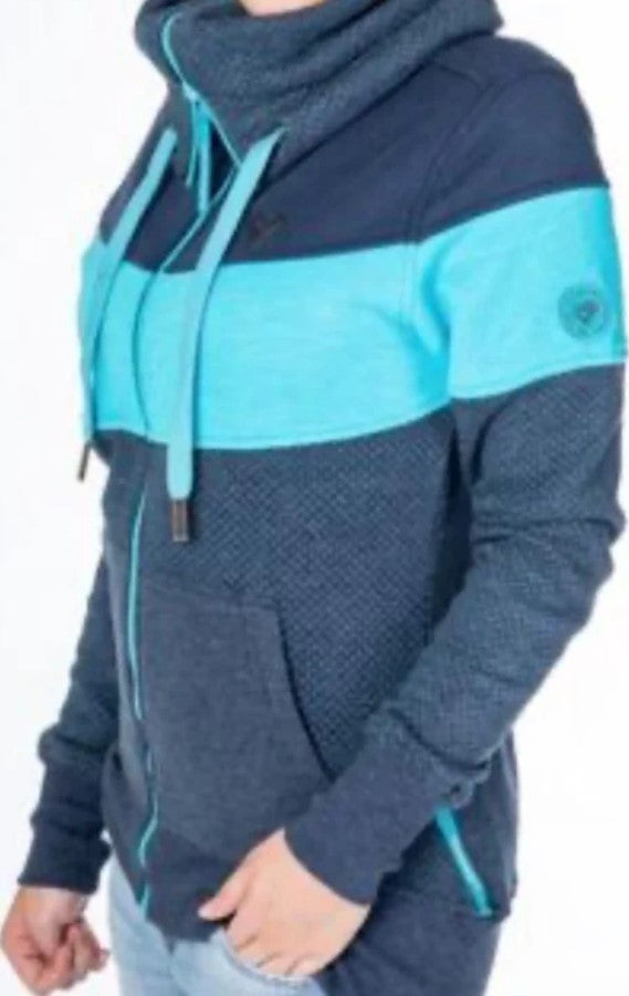 Alife and Kickin Damen Sweat Jacke Gr.L Kragen Hoodie Reißverschluss