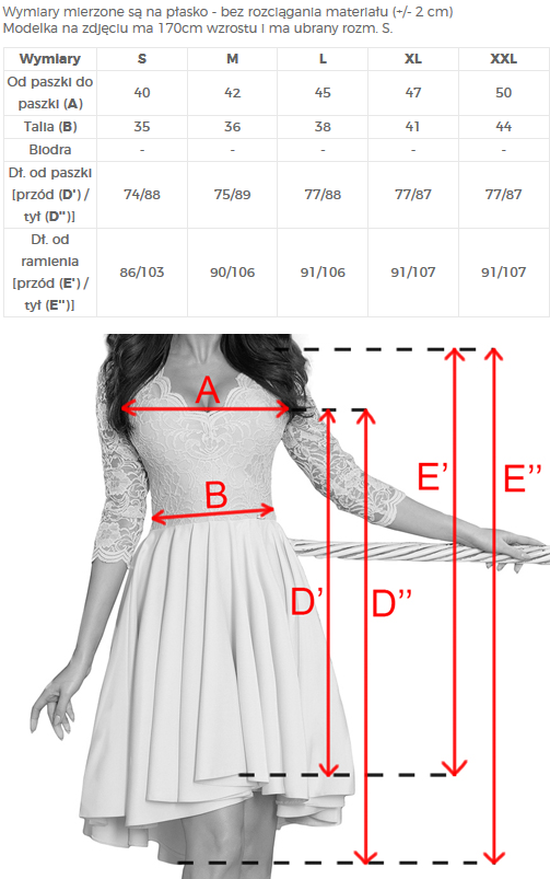 210-2 NICOLLE - Kleid mit längerem Rücken mit Spitzenausschnitt - dunkelblau