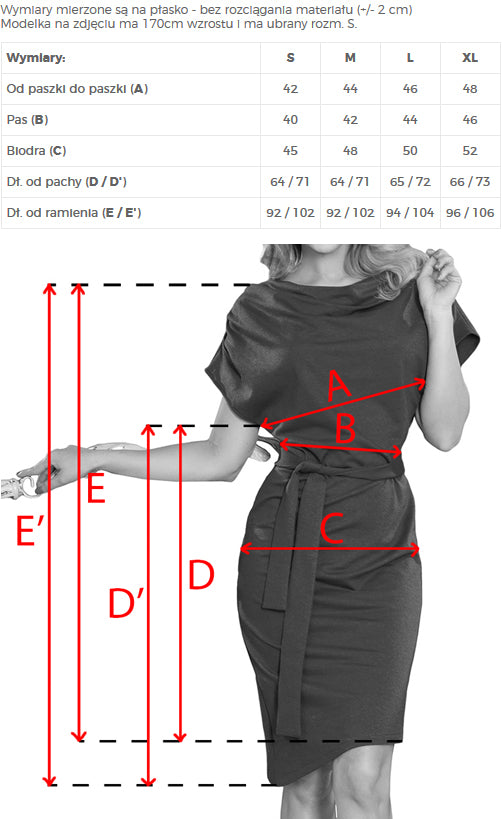 240-6 ROXI Kleid mit asymmetrischem Rock und Gürtel - hellblau