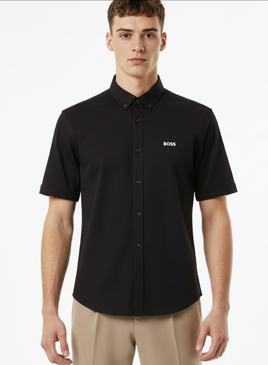 BOSS Herren Polo Shirt B_Motion S Plain Größe L – Schwarz – Kurzarm