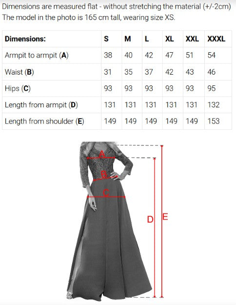 309-13 AMBER elegantes langes Spitzenkleid mit Ausschnitt - puderrosa