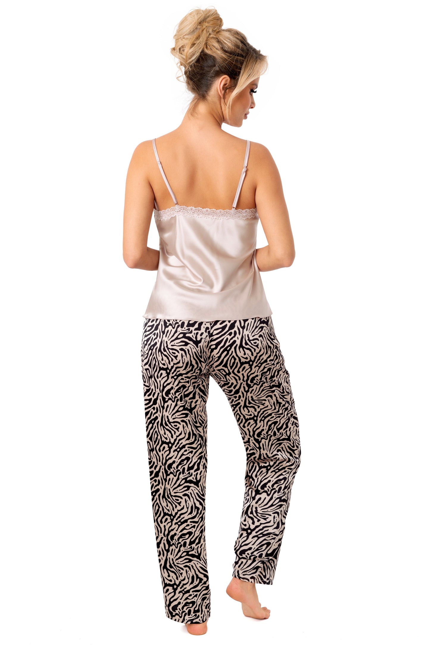 Satin-Pyjama mit langer Hose - Sheila long