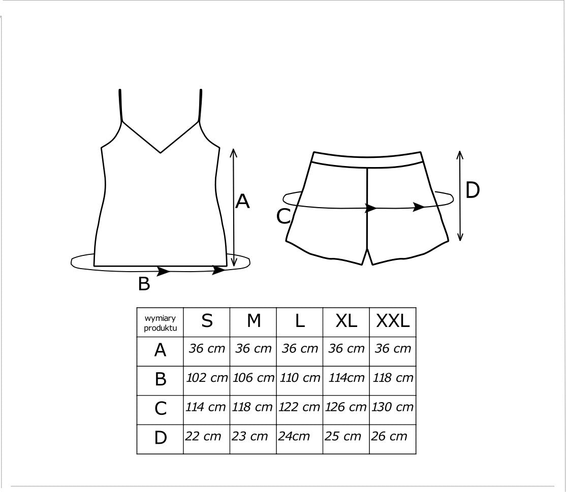 Piżama damska z satyny na ramiączkach - Sheila 1/2 beige