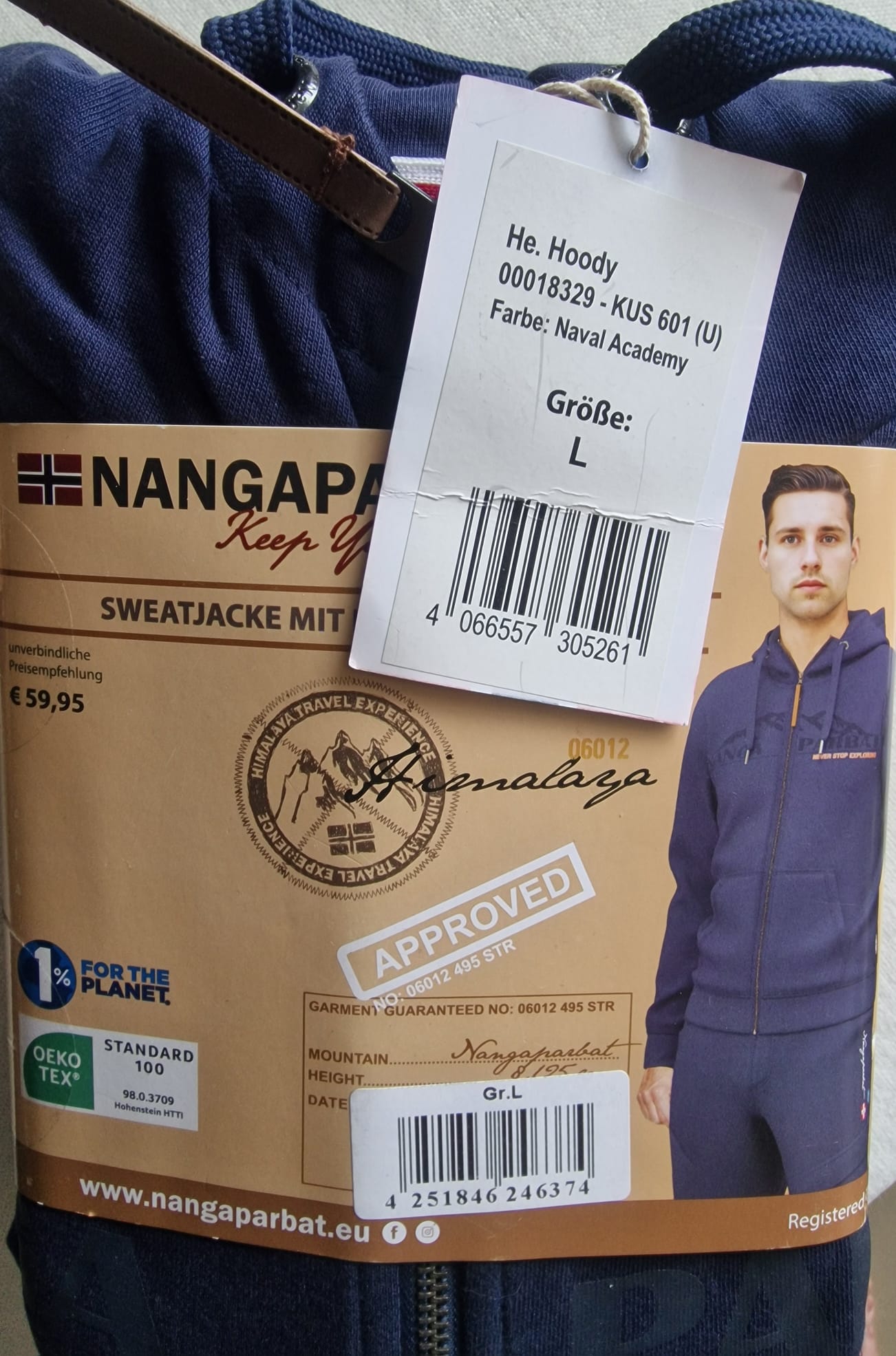 Nangaparbat Herren Sweatjacke Blau