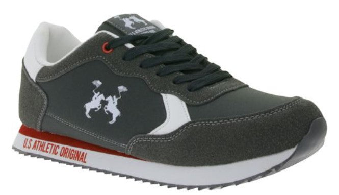 U.S ATHLETIC Speed Run Herren Sport-Sneaker in Canvas-Wildlederoptik Schnür-Schuhe
