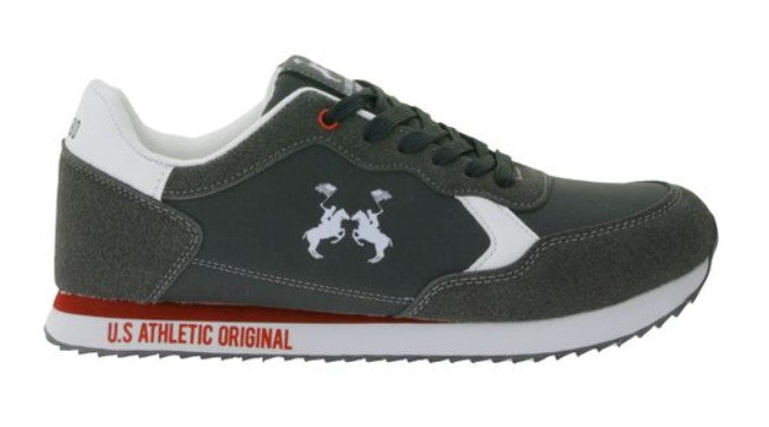 U.S ATHLETIC Speed Run Herren Sport-Sneaker in Canvas-Wildlederoptik Schnür-Schuhe