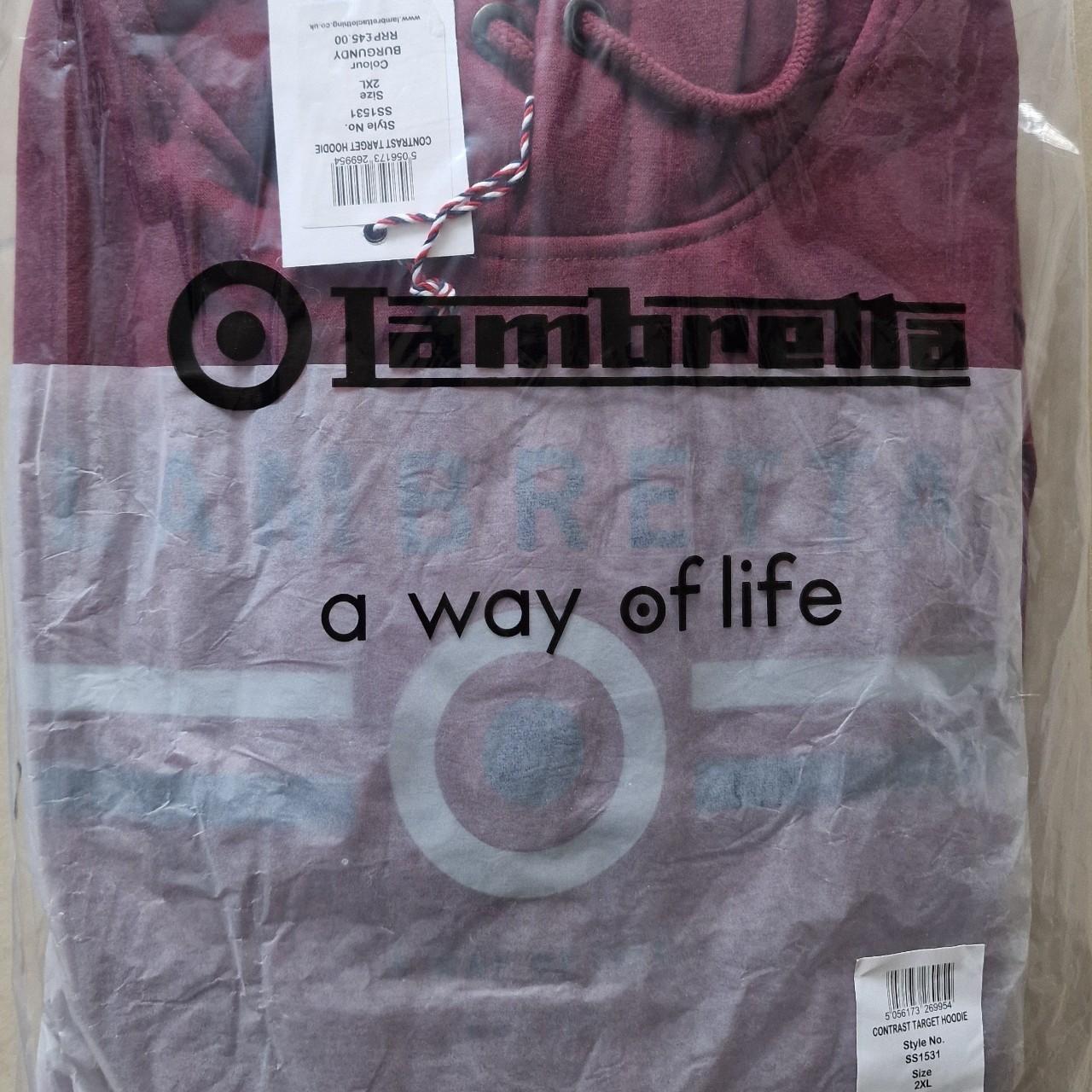 Stylischer Lambretta Herren Hoodie - XXL – Bordeaux
