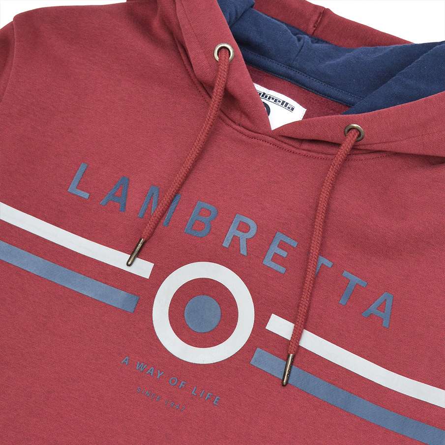 Stylischer Lambretta Herren Hoodie - XXL – Bordeaux