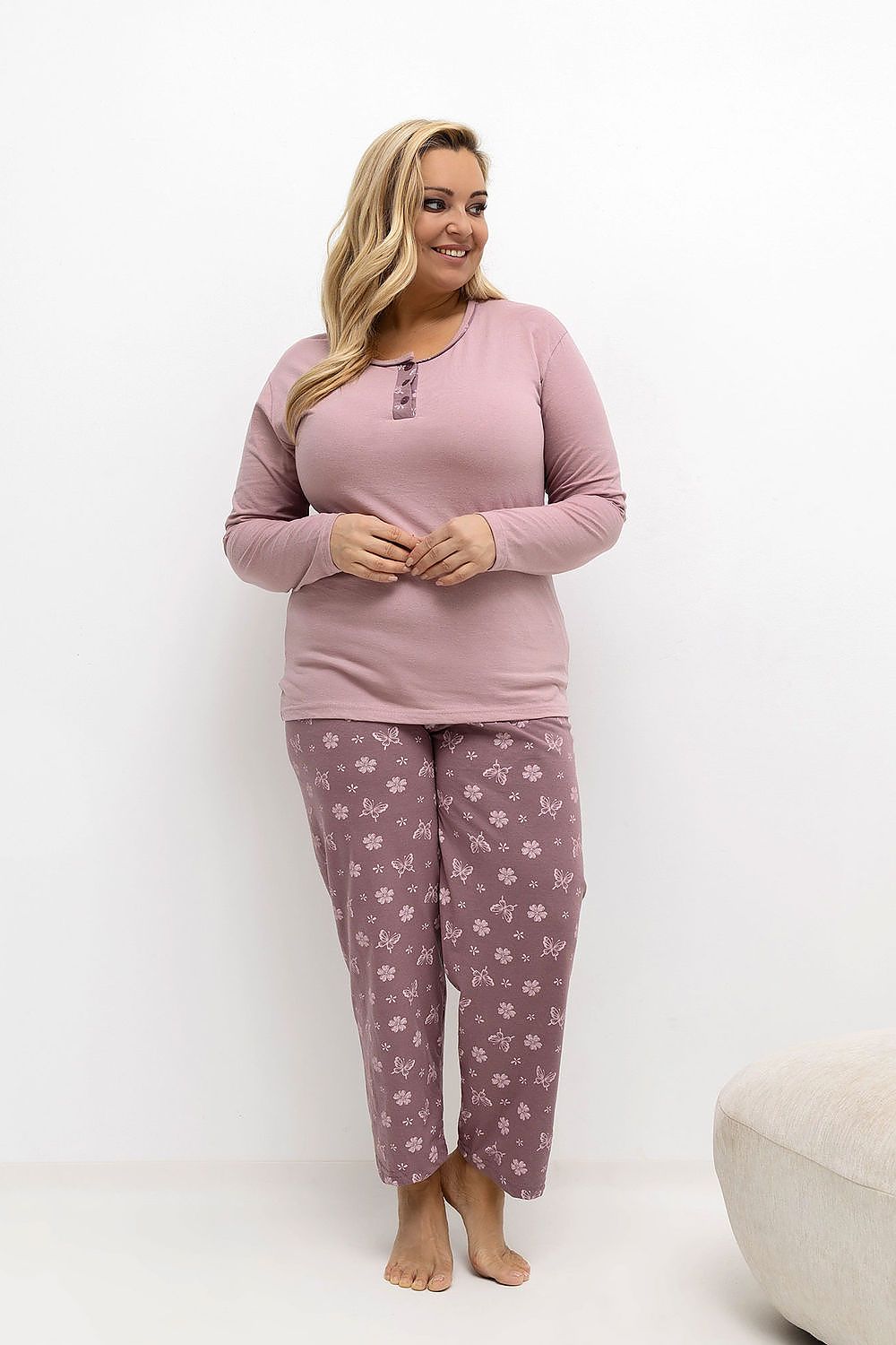  ~Piżama Plus Size model 221186 Forever Pink 