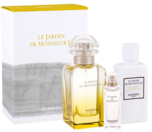 Hermès Le Jardin De Monsieur Li Eau De Toilette Spray 50ml Set 3 Artikel